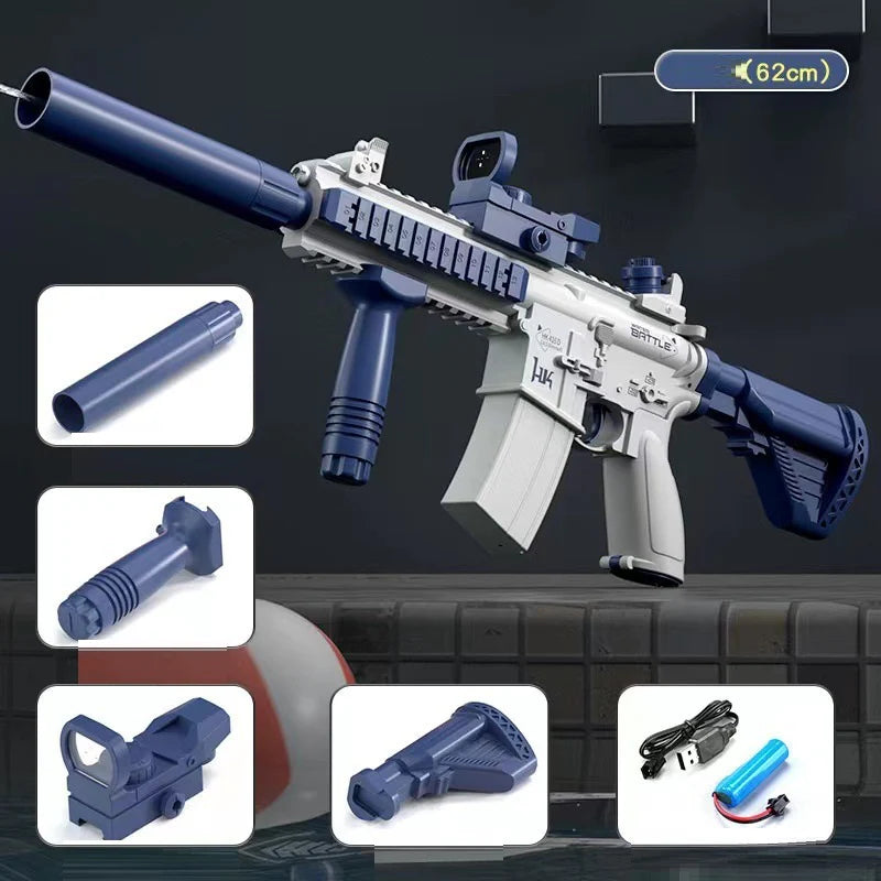 Electric Water Guns M416 for Kids Water Summer Toy for Outdoor Pool Water Fighting